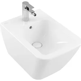 Villeroy & Boch Finion Bidet mit Überlauf 1 Hahnloch, 375x560mm, 446500R1 Farbe: Weiß CeramicPlus
