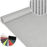 ANRO Badematte Weichschaummatte Bad- und Duschvorleger Antirutsch Badläufer Uni Hellgrau 260x65cm