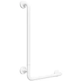 Brillantbad BELP Duschgriff Steckbar Links Eisen Weiß mit Abdeckung 110x625x885 mm, 120 kg Traglast für Bad & WC >> zum Bohren