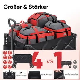 sunula Bollerwagen Faltbar schwarz