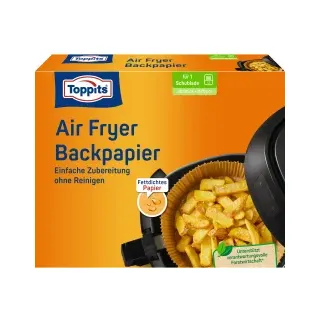 Toppits Backpapier für Heißluftfritteusen