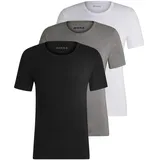 Classic Kurzarm-T Shirt 3 Einheiten White Grey Black XL