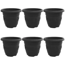 vidaXL Runder Blumentopf Ø 26 x 21,5 cm Schwarz