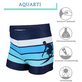 Aquarti Gestreifte Badehose Blau 146