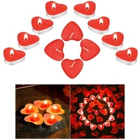 Herz Kerzen, Romantische Herzkerzen, Romantic Heart Candles, Herzförmige Romantische Teelichter, Herzförmige Romantische, Rote Teelichter, Herz Teelichter, Herzteelichte Rot, Herzförmige Kerzen