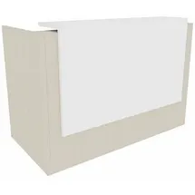 Quadrifoglio Empfangstheke gerade, ulme, weiß 166,0 x 88,0 x 113,0 cm