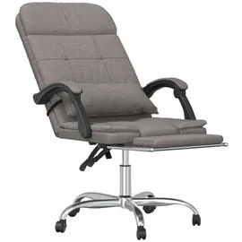 vidaXL Bürostuhl mit Massagefunktion Stoff Taupe