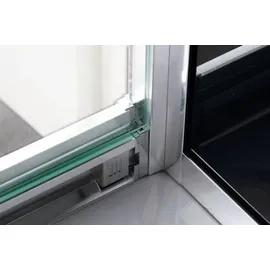 sanotechnik handelsgesellschaft m.b.h. Trend 1 Komplettdusche mit Schiebetür 90 x 215 cm schwarz Sicherheitsglas