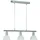 Trio 3-flg. 61 cm rund Nickel matt/Glas weiß