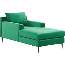 Beliani Chaiselongue Gueret Samtstoff Grün