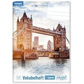 häfft® verlag Vokabelheft 3-spaltig Lineatur 53 liniert DIN A5 ohne Rand, 64 Blatt, 1 St.