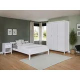 Mid.you Einzelzimmer, Weiß, Holz, Kiefer, massiv, 5 Fächer, Schlafzimmer, Schlafzimmer Komplett
