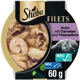 Sheba Filets Huhn mit Garnelen 16 x 60 g