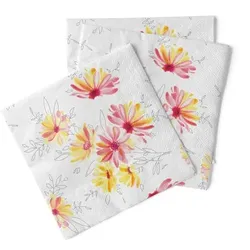 Sovie HORECA Serviette Alena aus Tissue 33 x 33 cm, 100 Stück Hochzeit Frühling Blumen
