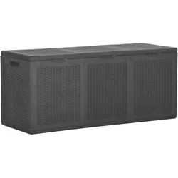 Garten-Aufbewahrungsbox 270 L Schwarz PP Rattan