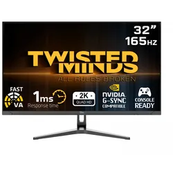 Twisted Minds 32” QHD, 165Hz, VA, 1ms, HDMI 2.1, HDR Gaming Monitor