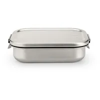 Brabantia - make & take Brotdose mit flexibler Trennwand, Robust für Sandwiches, Wraps und Snacks - Matt Steel, Mittel