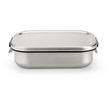 Brabantia - make & take Brotdose mit flexibler Trennwand, Robust für Sandwiches, Wraps und Snacks - Matt Steel, Mittel