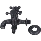 Europäische Retro-Armatur, Warm- und Kaltwasser-Mischbatterie aus Kupfer für den gewerblichen Einsatz