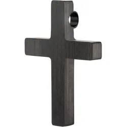 Ketten-Anhänger FIRETTI "Schmuck Geschenk Carbon Halsschmuck Anhänger Kreuz", schwarz, Schmuckanhänger, Damen, Carbon, 2,9 g, Made in Germany