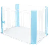 Iris Ohyama Welpenauslauf mit abschließbarer Tür, H60cm, Blau, Katzengehege, Hundebox, Hundegitter, Für Outdoor, Indoor, Welpenlaufstall, Hundezaun, Welpenzaun, Laufstall Hund, Cls-960