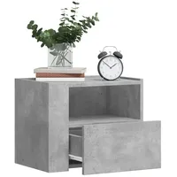 VidaXL Wand-Nachttische 2 Stk. Betongrau 45x30x35 cm