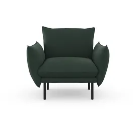 Home Affaire Sessel HOME AFFAIRE "Stine Cocktailsessel", grün, B:96cm H:86cm T:86cm, Struktur (100% Polyester);Struktur weich (85% Polyester/15% Nylon);Samtoptik (100% Polyester), Sessel, Sessel, Besonderes Design durch Kissenoptik und Keder, by Morten Georgsen