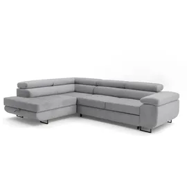 storez24 Eckcouch Textil 3-Sitzer Grau