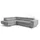 storez24 Eckcouch Textil 3-Sitzer Grau