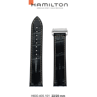 Hamilton Leder Rail Road Band-set Leder-schwarz-22/20 H690.405.101 - schwarz