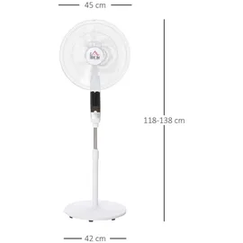 Homcom Standventilator 138 cm Weiß