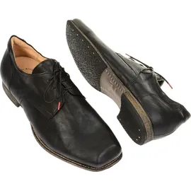 THINK! Schnürschuhe Guru chromfrei gegerbte nachhaltige Halbschuhe, SCHWARZ 0010