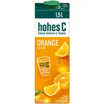 Hohes C Orange (1 x 1,5l), 100% Saft, Orangensaft, Acerolasaft, Vitamin C, ohne Zuckerzusatz laut Gesetz, vegan