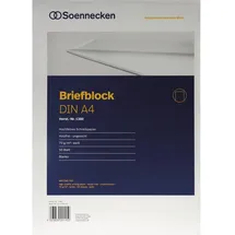 SOENNECKEN Briefblock 1380 DIN A4 70g holzfrei 50blatt blanko weiß