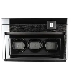 PAUL DESIGN - UHRENBEWEGER GENTLEMAN 3+5 - black apricot / für 3 Uhren, aufbewahren für 5 Uhren