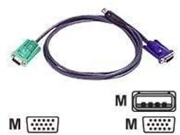 KVM-kabel SPHD15 männlich für HD15 männlich & USB Typ
