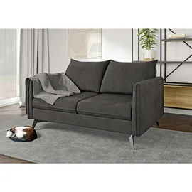 s-style möbel 2-Sitzer-Sofa, Graphit 138 x 91 x 86 cm Blauer Engel, FSC Mix, Oeko-Tex®, Hergestellt in Europa, Wohnzimmer, Sofas & Couches, Sofas, 2-Sitzer Sofas