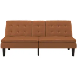 dorel home Schlafcouch Kunstleder 2-Sitzer Braun