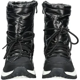 Dockers by Gerli Damen Combat Boots, Frauen Stiefeletten,wasserabweisend,warm gefüttert,schnürstiefel,Winterstiefel,schwarz,36 EU - 36