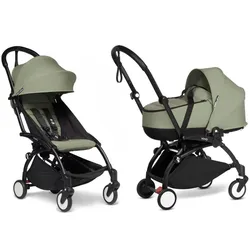 Babyzen Duo Kinderwagen Yoyo2 6+ mit Bassinet - Nero - Olive