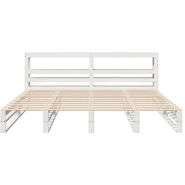 vidaXL Massivholzbett 180 x 200 cm Weiß