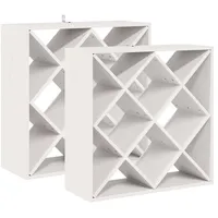 VidaXL Weinregal 62 x 25 x 62 cm Weiß