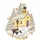 w. reuter & sohn - plauener spitze Fensterbild "Kapelle" Gr. 1, gelb (ecru, goldfarben, hellgelb), B:20cm H:24cm, Polyester, W. REUTER & SOHN - PLAUENER SPITZE, Fensterbilder, Made in Germany