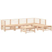 vidaXL 7-tlg. Garten-Lounge-Set Massivholz Kiefer