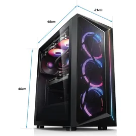 kiebel.de Gaming PC Nova 12 Intel Core i9-12900KS, 64GB DDR4, NVIDIA RTX 4060 8 GB, 2TB SSD, WLAN, Windows 11, Gaming PC