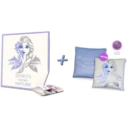 Frozen / Die Eiskönigin II Set Fleece-Decke (160x130cm) + Kissen (45x45cm)