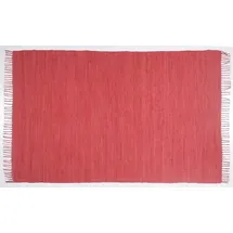 Zaba Handwebteppich Dream Cotton Rot 70 cm x 250 cm Läufer