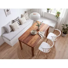 FineBuy Esstisch 120 x 76 x 60 cm braun
