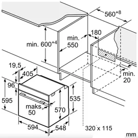 Bosch Herdset Backofen Dampffunktion + Induktionskochfeld autark 60 cm