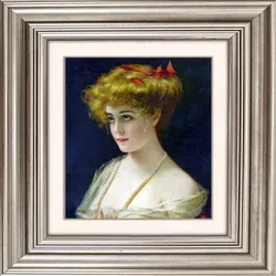 queence Acrylglasbild »Frau I«, Kunst-Frau-Gemälde-Historische Persönlichkeiten, Fine Art-Print in Galeriequalität queence bunt